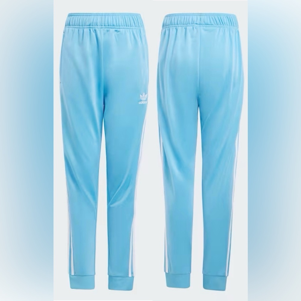 NWOT ADIDAS TRACK PANTS. CAROLINA BLUE/WHITE STRIPES Sz. 2X